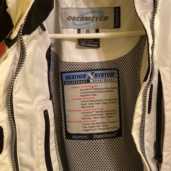 Obermeyer Ridgeline Ladies Ski Jacket In Pink Black white Size 8 - Picture 4 of 8